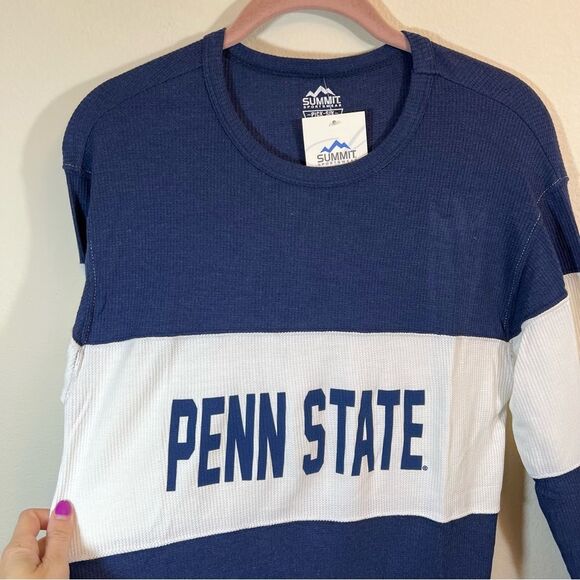 Summit Blue White Penn State Thermal Long Sleeve Top Medium NWT - Picture 2 of 12